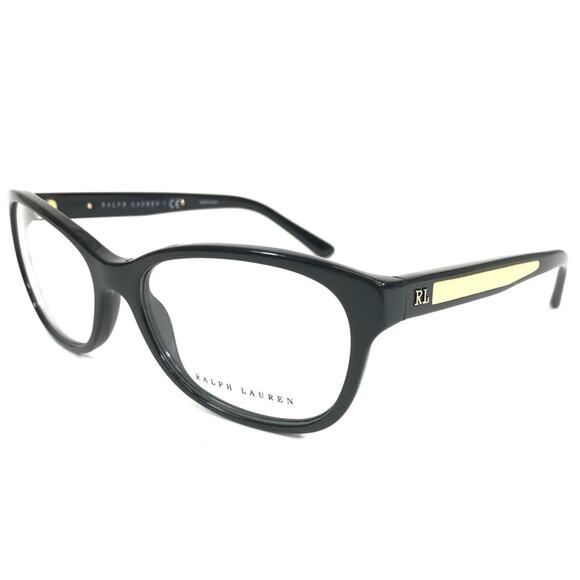 RALPH LAUREN RL 6155 5001 BLACK GOLD SQUARE FULL RIM EYEGLASSES FRAMES 54-16-140 - Picture 1 of 12
